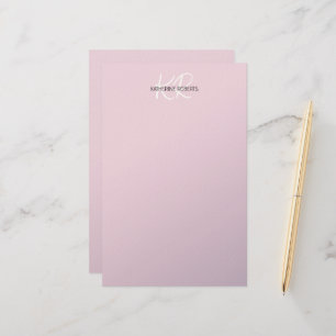 Papel de papelería personalizada Lila Lavanda