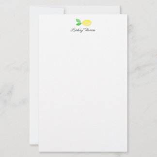 Papel de papelería personalizada limón lindo