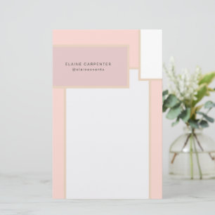 Papel de papelería personalizada modernista de med