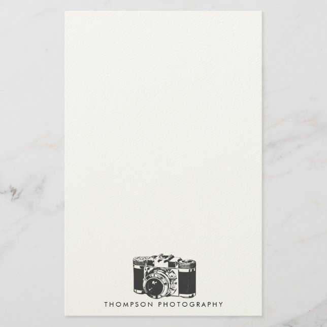 Papel de papelería personalizada para fotógrafo (Anverso)