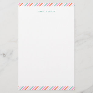Papel de papelería personalizado colorido y lindo