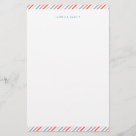 Papel de papelería personalizado colorido y lindo
