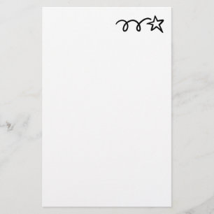 Papel de papelería personalizado de estrella fugaz