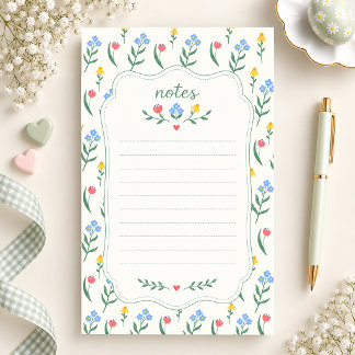 Papel de papelería simple de flor silvestre floral