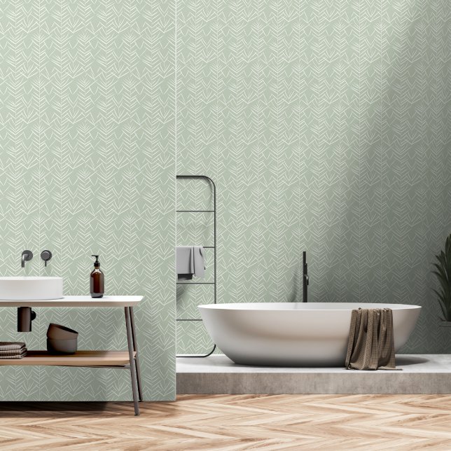 Papel de pared de elementos de hierbas aromáticas  (Baño)