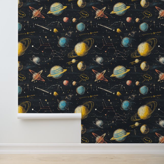 Papel de pared de temática espacial único para los (Solicitud)