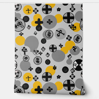 Papel de pared moderno con símbolos