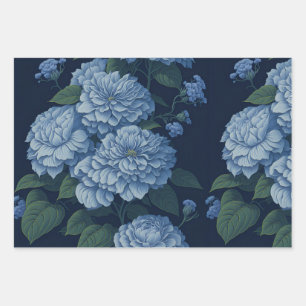 Papel de patrón de flor de lujo Hydrangea