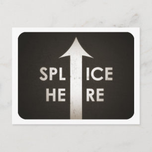 Papel de película aquí postal