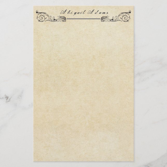 Papel de pergamino grueso cosechado personalizado (Anverso)