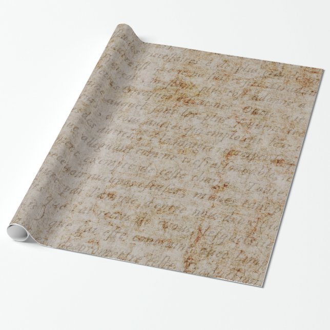 Papel de pergamino viejo del texto del moreno de (Desenrollado)