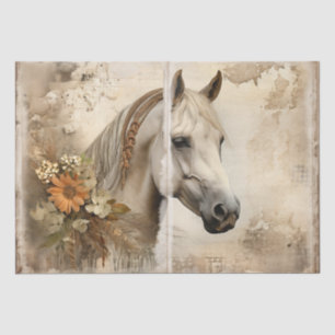 Papel de periódico basura chic de Horse Shabby
