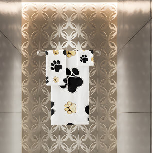 Papel de perro canino negro y marrón impreso en bl