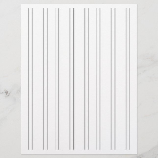 Papel de personal del manuscrito de música paisaji (Anverso)
