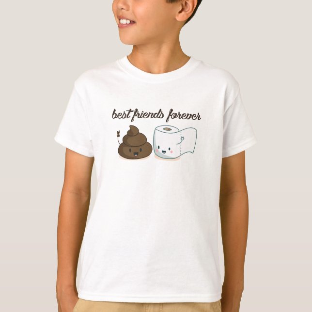 Papel De Poop Y Toilet Mejor Camiseta De Amigo (Anverso)