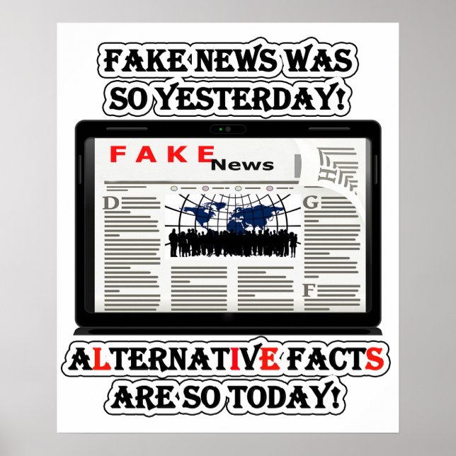 Papel de póster de valor de noticias falsas y hech (Frente)