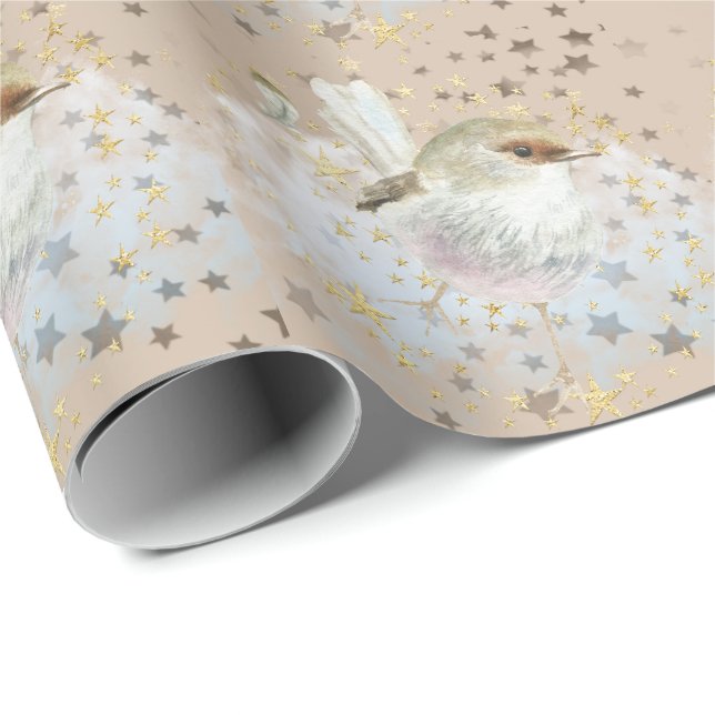 Papel de preparación de aves y estrellas (Esquina del rollo)