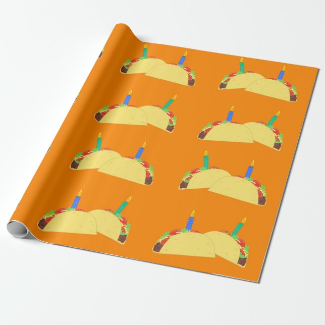 Papel de preparación de cumpleaños Taco (Desenrollado)