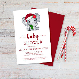 PAPEL de presupuesto Baby Shower Santa Elephant