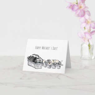 Papel de Pugloaf y Puppymuffins graciosa tarjeta d