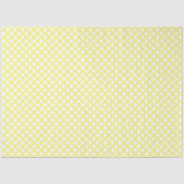 Papel de punto de polka amarillo y blanco