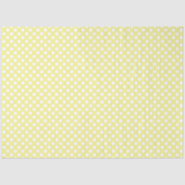 Papel de punto de polka amarillo y blanco (Anverso)