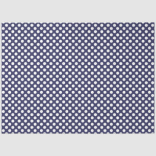 Papel de punto de polka azul y blanco de la marina