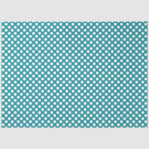 Papel de punto de polka Verde azulada y blanca