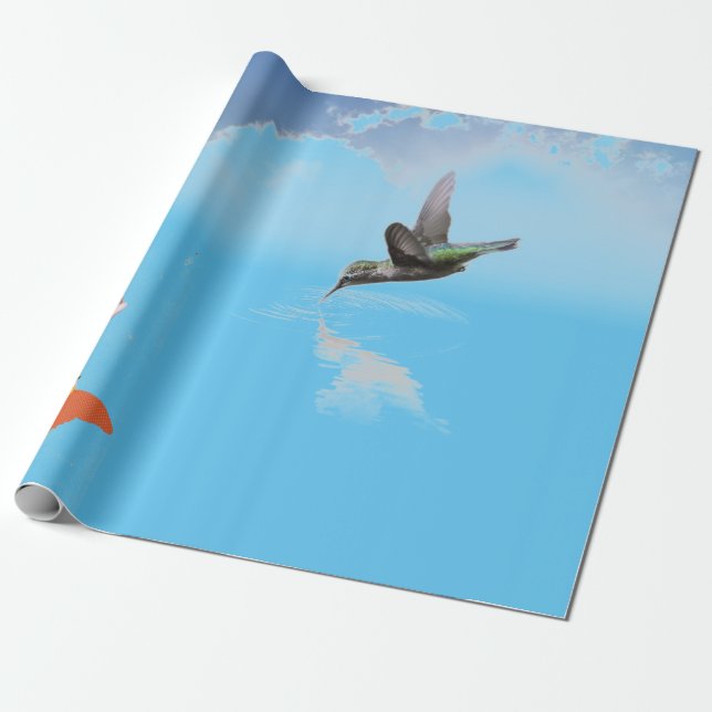 PAPEL DE RAPAS DE DISEÑO ORIGINAL HUMMINGBIRD (Desenrollado)
