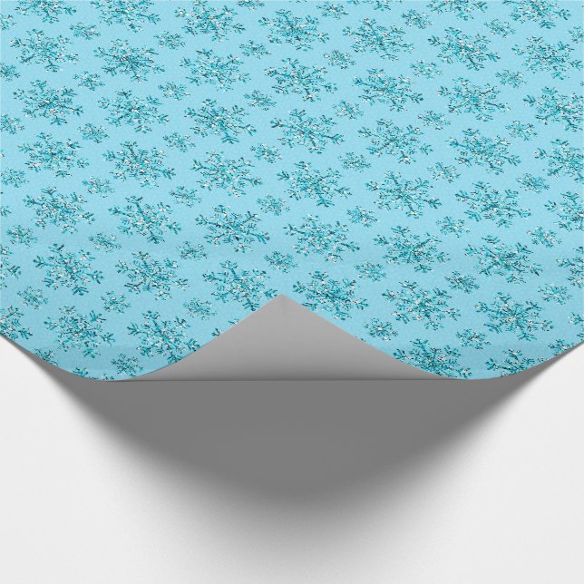 PAPEL DE RAPAS DE REGALO DE Nieve azul (Esquina)