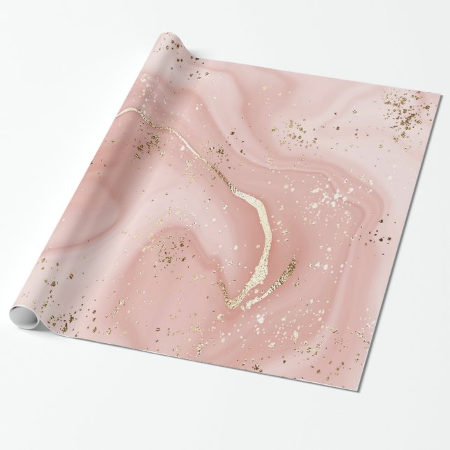 PAPEL DE RAPERO DE MÁRMOL ROSO DE PAPEL DE PAPEL L (Desenrollado)