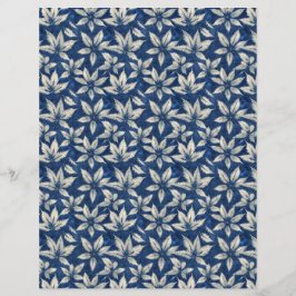 Papel de rayado de hojas de arce azul índigo