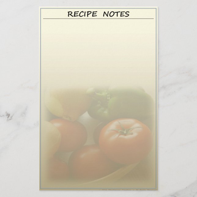 Papel de recetas fresco del jardín (Anverso)