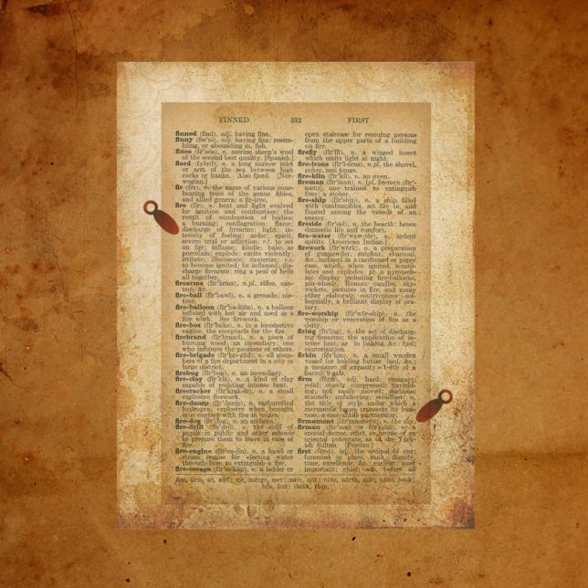 Papel de recorte de página de diccionario vintage (Subido por el creador)
