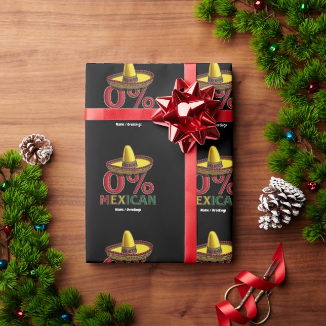 Papel De Regalo 0% Funny Mexicano Cinco De Mayo Hilarante (Regalo de vacaciones)