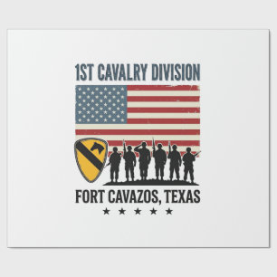 Papel De Regalo 1ª División de Caballería Fort Hood Camiseta Milit
