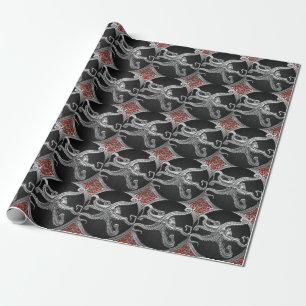 Papel De Regalo [100] Pulpo de plata sagrada en postura defensiva