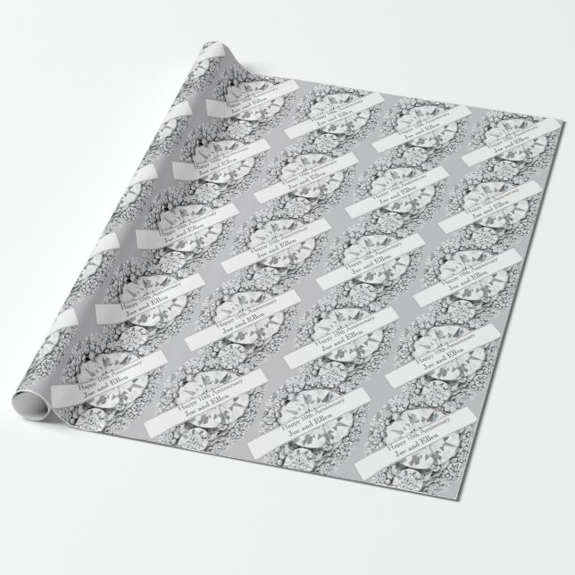 Papel De Regalo 10.º aniversario Boda Diamante (Desenrollado)