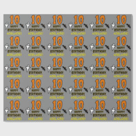 Papel De Regalo 10.º cumpleaños: Temática de Halloween espeluznant