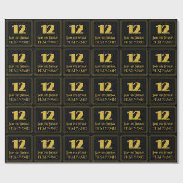 Papel De Regalo 12 Aniversario - Aspecto inspirado en el Art Deco 