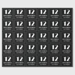 Papel De Regalo 12 Aniversario - Aspecto inspirado en el Art Deco 