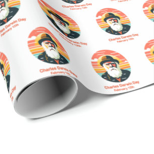 Papel De Regalo 12 de febrero Día de Charles Darwin