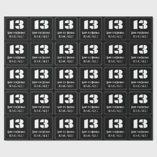 Papel De Regalo 13.º cumpleaños: Art Deco inspirado look "13" y no