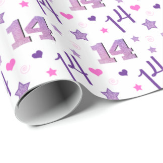 Papel De Regalo 14 años Cumpleaños Adolescente de 14 Chicas
