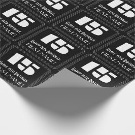 Papel De Regalo 15 Aniversario del nacimiento: Aspecto inspirado p