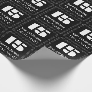 Papel De Regalo 15 Aniversario del nacimiento: Aspecto inspirado p