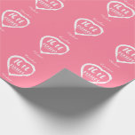 Papel De Regalo 16.º aniversario Boda peridot tradicional<br><div class="desc">Si quieres ayuda para personalizar este diseño,  por favor contacta conmigo,  hay un botón de preguntar a este diseñador,  justo debajo de este texto. Diseño romántico de pincel de corazón para personas que celebran el 16 aniversario del boda. La gema de Peridot es el regalo tradicional para esta ocasión.</div>