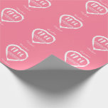 Papel De Regalo 17.º aniversario Boda carneliano tradicional<br><div class="desc">Si quieres ayuda para personalizar este diseño,  por favor contacta conmigo,  hay un botón de preguntar a este diseñador,  justo debajo de este texto. Diseño romántico de pincel de corazón para personas que celebran el 17 aniversario del boda. La gema de carnelias es el regalo tradicional para esta ocasión.</div>