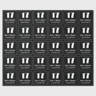 Papel De Regalo 17 Aniversario - Aspecto inspirado en el Art Deco