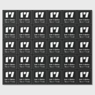 Papel De Regalo 17 Aniversario del nacimiento: Aspecto inspirado p